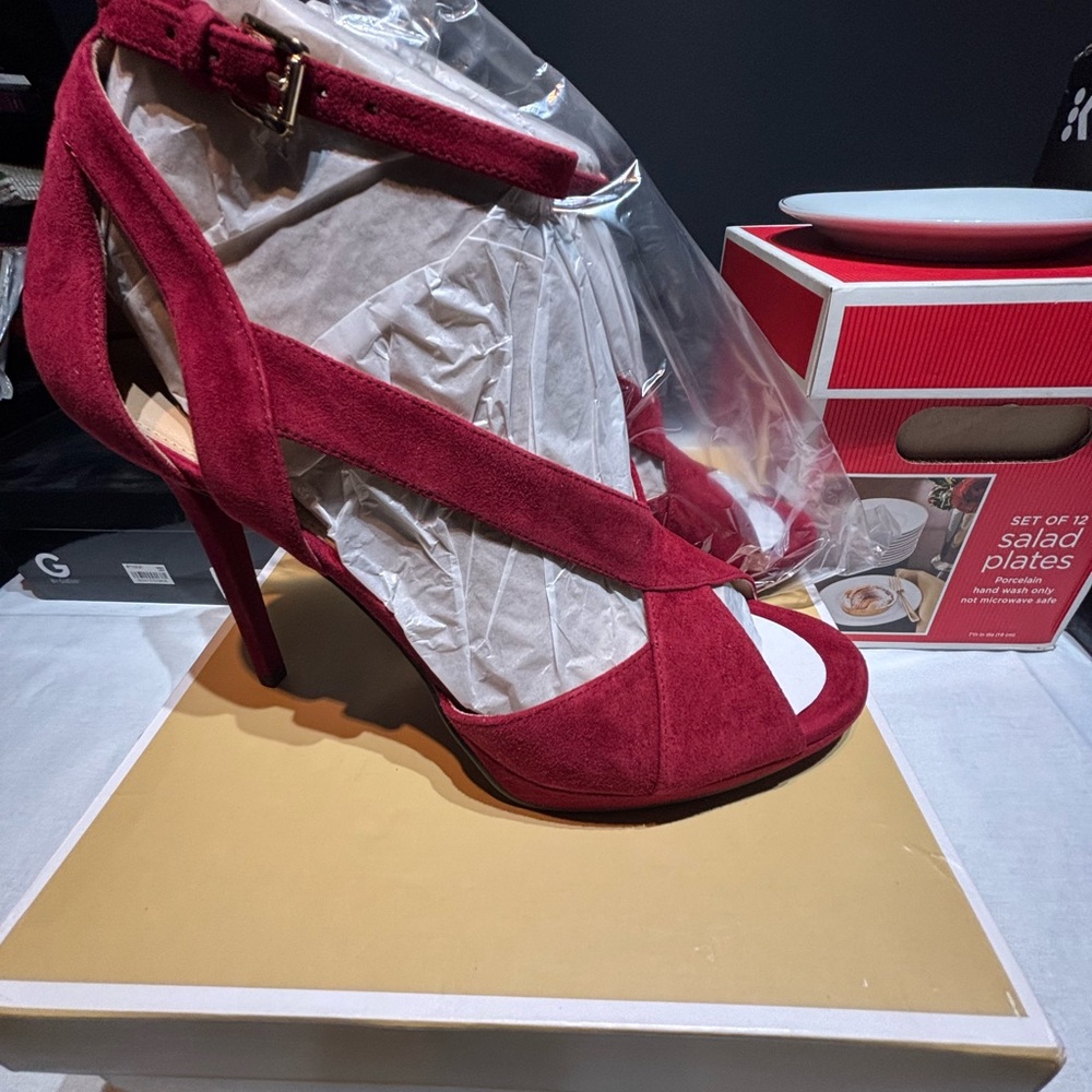 Michael Kors Maroon Suede Heels